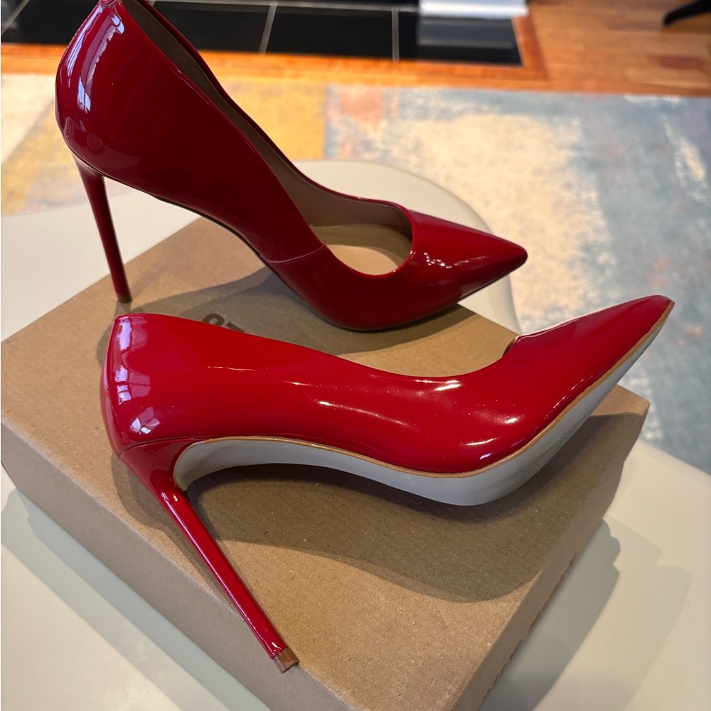 Steve Madden Red Patent Vala Shoes 7.5 - Picture 5 of 10
